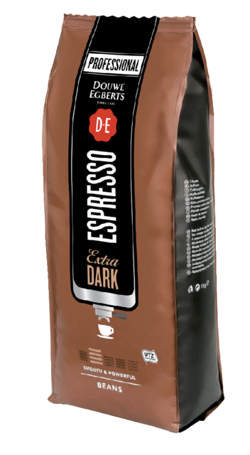 Koffie Douwe Egberts espresso bonen extra dark roast 1kg