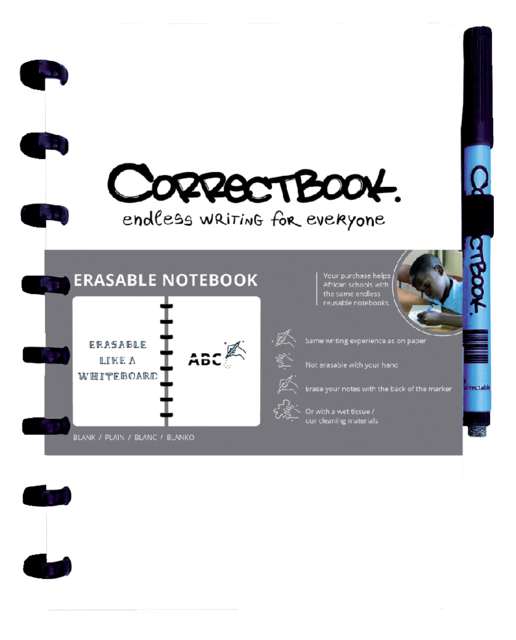 Notitieboek Correctbook A5 blanco 40blz inspirational white