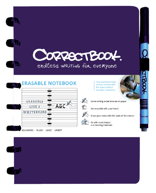 Notitieboek Correctbook A5 lijn 40blz midnight blue