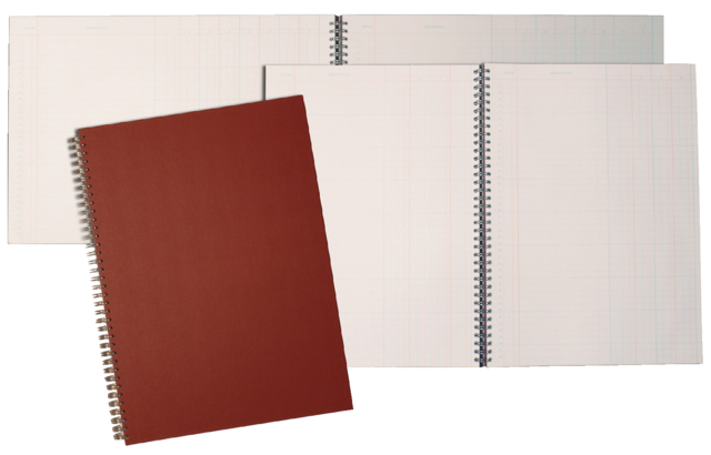 Registre Djois Atlanta 294x452mm 2x16 colonnes 108 pages rouge