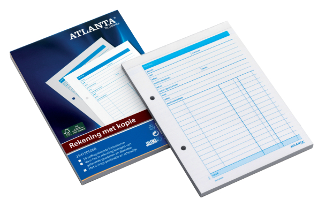 Carnet de factures Djois Atlanta A5 couverture rigide 50x2 feuilles autocopiant