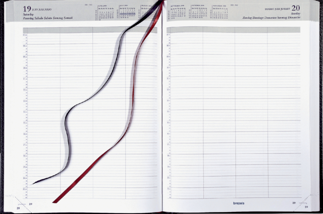 Agenda 2025 Brepols Bremax Santex A4 1dag/1pagina 4 kolommen zwart