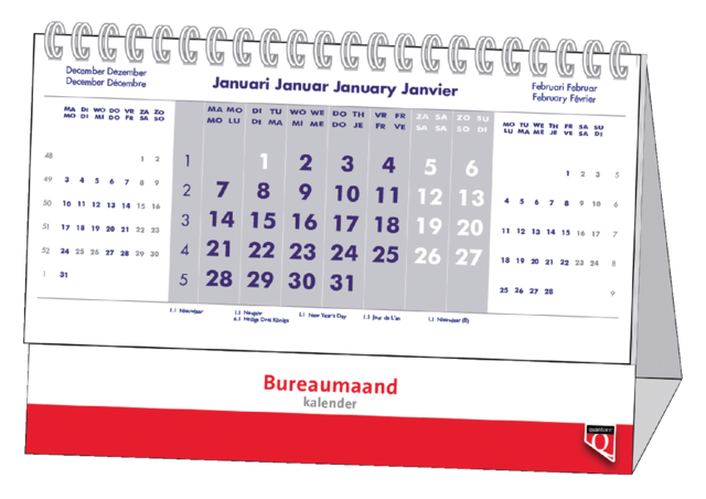 Bureaumaandkalender 2025 Quantore