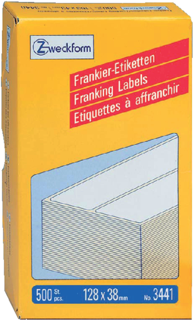 Frankeeretiket Avery Zweckform 3441 128x38mm 500stuks