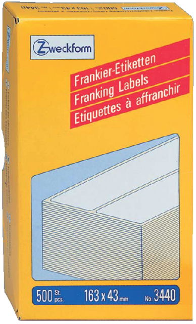 Frankeeretiket Avery Zweckform 3440 163x43mm 500stuks