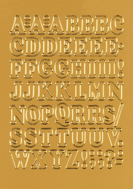 Etiket HERMA 4183 12mm letters A-Z goudfolie 50stuks