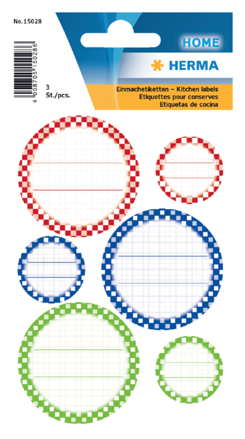 Etiquette cuisine HERMA 15028 pour couvercles