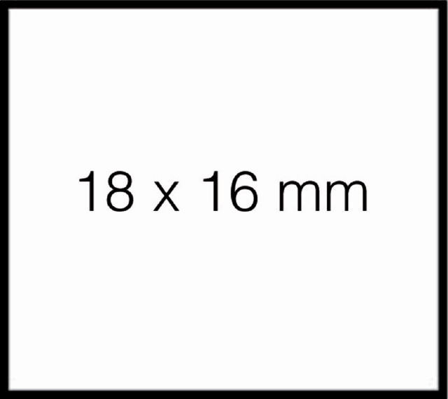 Prijsetiket 18x16mm Sato Duo 16 afneembaar wit