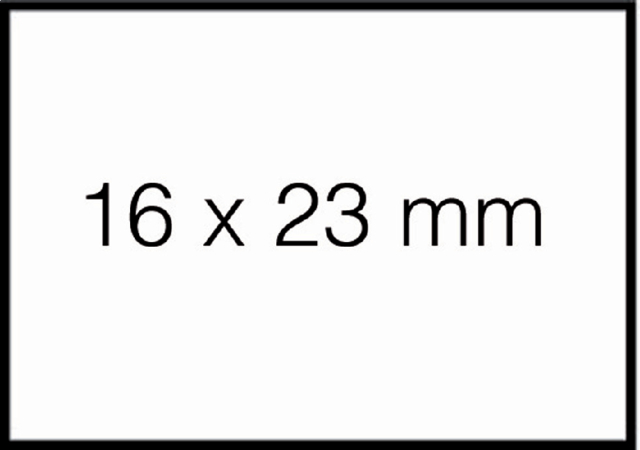 Prijsetiket 16x23mm Sato Duo 20 afneembaar wit