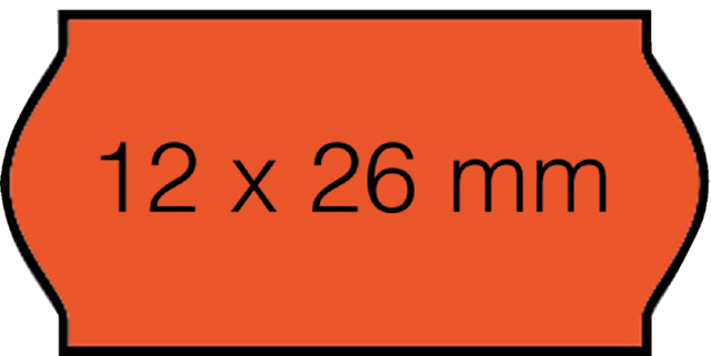 Etiquette prix Sato Samark 26x12mm rouge fluo permanent 1500 pièces