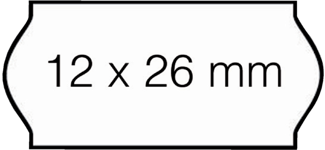 Etiquette prix Open-data C6 12x26mm blanc permanent 1500 pièces