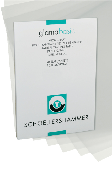 Bloc papier plans Schoellershammer A3 80-85g transparent 50 feuilles