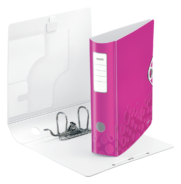 Classeur à levier Leitz WOW Active 180° A4 80mm PP rose