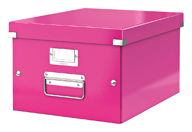 Boîte de rangement Leitz Click & Store WOW carton recyclé 281x200x370mm rose