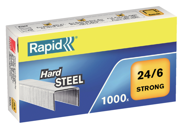 Agrafes Rapid 24/6 acier strong 1000 pièces