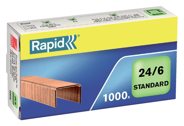 Nieten Rapid 24/6 verkoperd standaard 1000 stuks