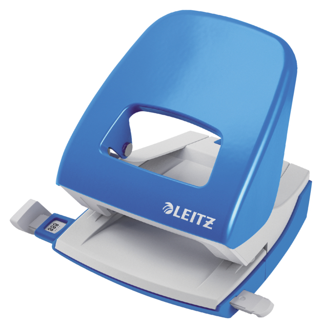 Perforateur Leitz 5008 2 trous 30 fls bleu clair