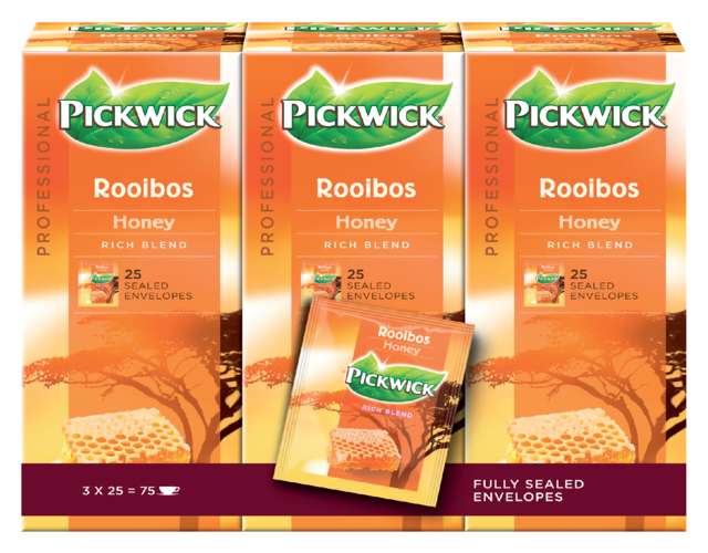 Thé Pickwick rooibos miel 25x 1,5g