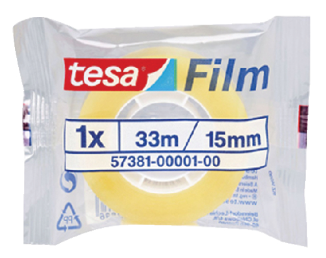 Plakband tesafilm® Standaard 33mx15mm transparant