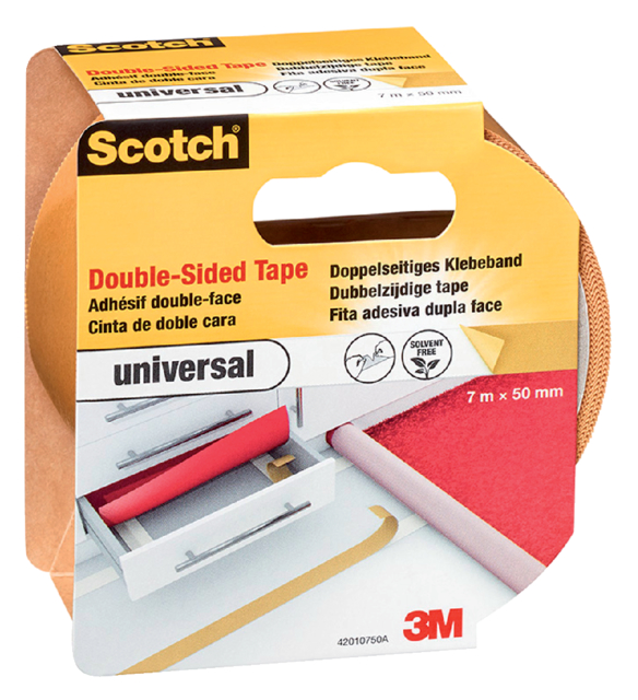 Plakband Scotch universeel dubbelzijdige 50mmx7m