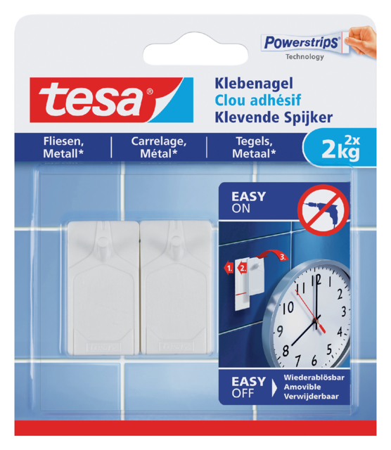 Clou adhésif tesa® Carrelage & Métal blanc 2kg