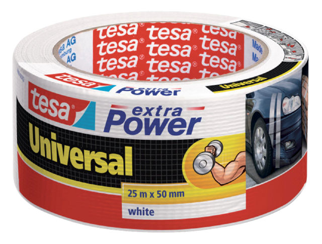 Duct tape tesa® extra Power Universal 25mx50mm wit