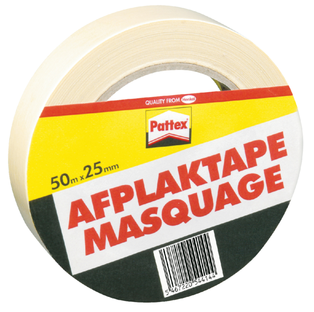 Afplaktape Pattex 25mmx50m creme