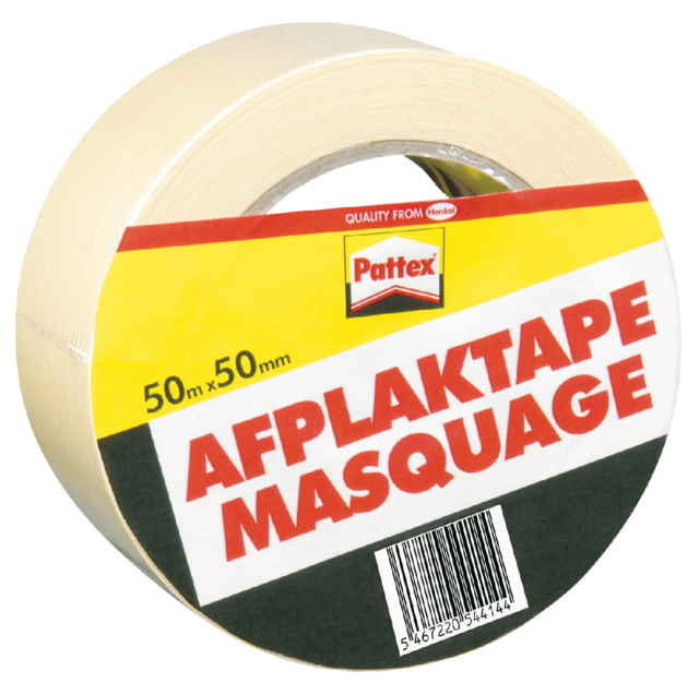 Afplaktape Pattex 50mmx50m creme