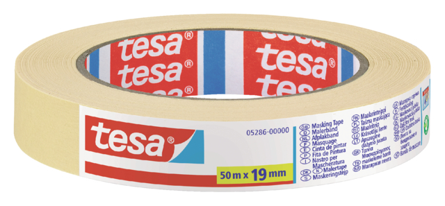 Afplaktape tesa®  Economy 50mx19mm geel