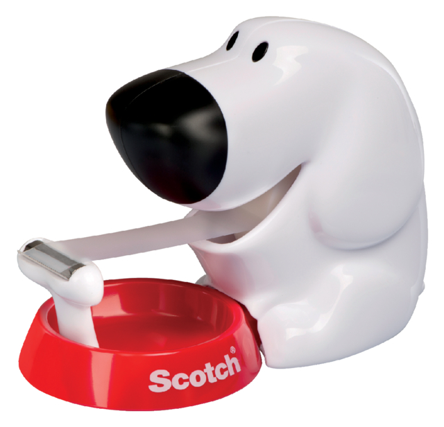 Dévidoir Scotch C31 Chien + 1 rouleau 7,5mx19mm