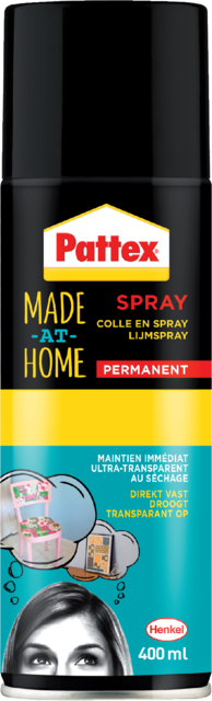 Lijmspray Pattex hobby spuitbus permanent 400ml