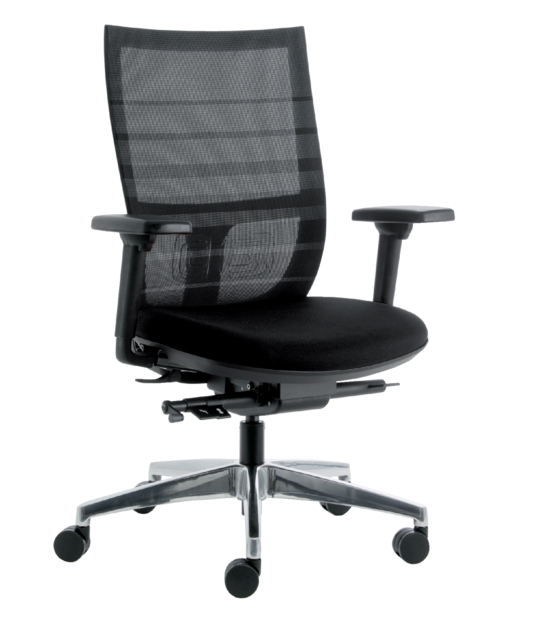 Bureaustoel Euroseats Curve Deluxe zwart