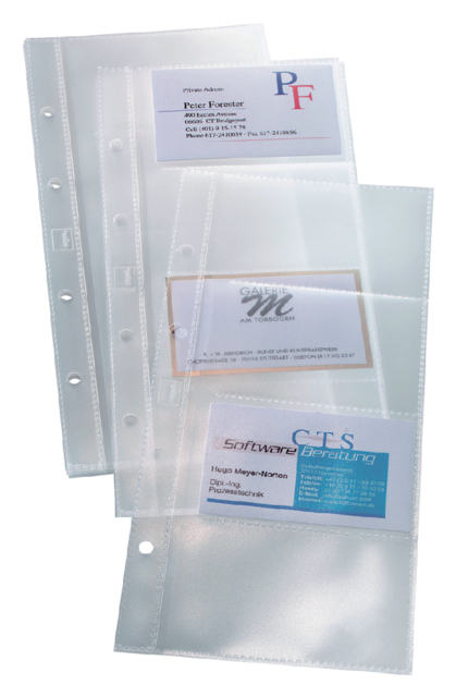 Pochettes cartes de visite Sigel VZ350 80 cartes p/ classeur VZ300