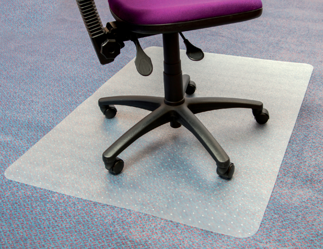 Stoelmat Floortex PVC 120x150cm voor zachte vloeren