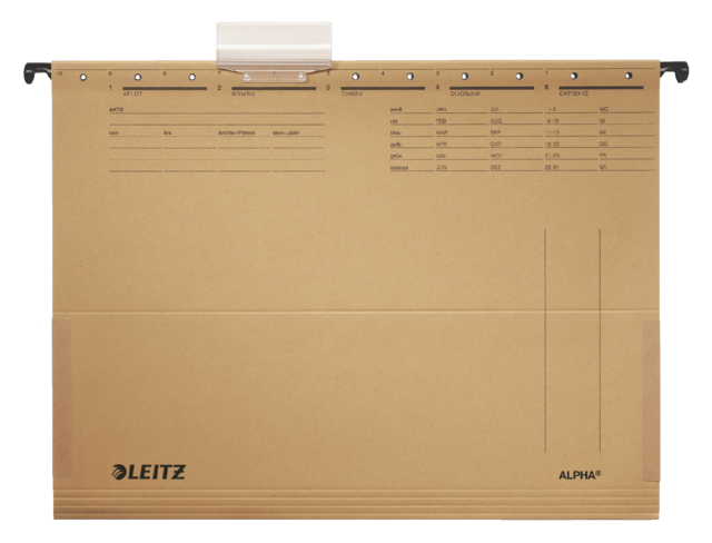 Dossier supendu Leitz Alpha A4 à soufflet 348x260mm brun naturel