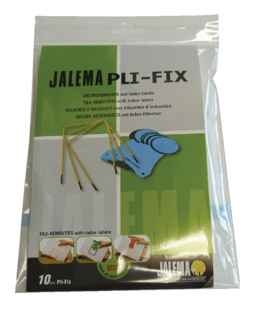 Relieur d'archives JalemaClip Pli-Fix jaune 10 pièces