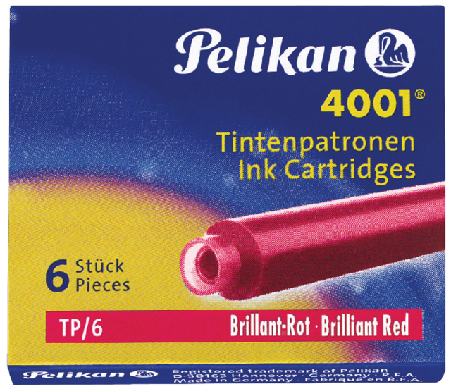 Inktpatroon Pelikan 4001 rood