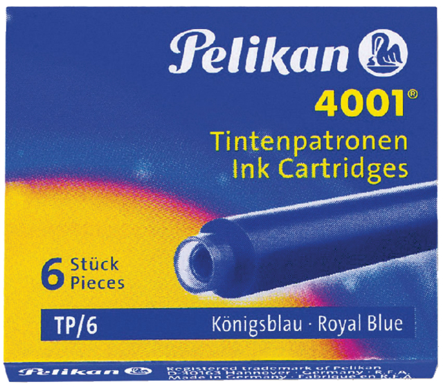 Inktpatroon Pelikan 4001 koningsblauw