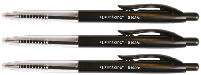 Stylo Bille Stick Quantore rétractable Medium Noir