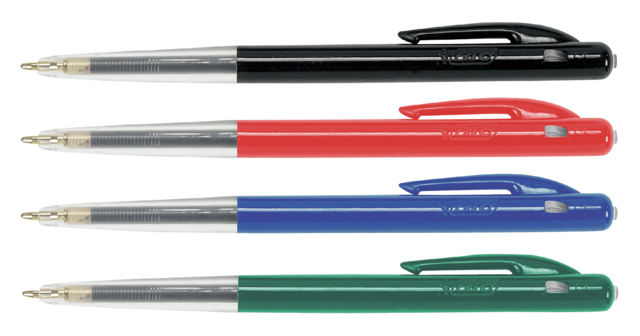 Stylo bille BIC M10 Medium assorti  boîte transparente