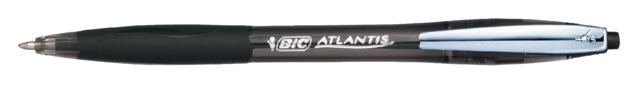 Stylo bille BIC Atlantis Soft Clip Métal Medium noir