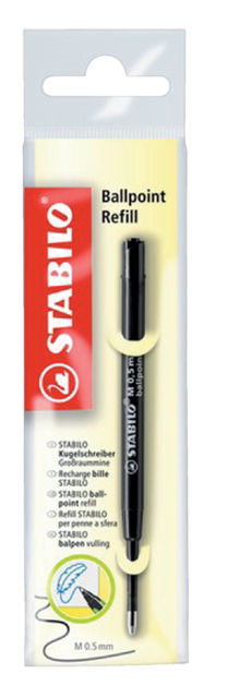 Recharge stylo bille Standard STABILO Medium noir