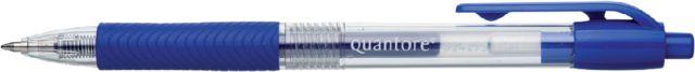 Gelschrijver Quantore grip drukknop 0.7mm blauw