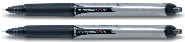 Roller PILOT Hi-Tecpoint V5 RT Fin noir