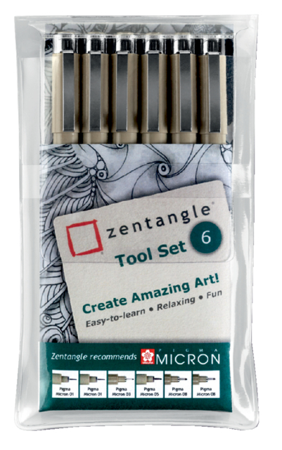 Fineliner Sakura Zentangle tool set 6delig