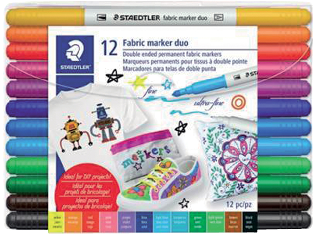 Viltstift Staedtler 3190 textiel duo ass