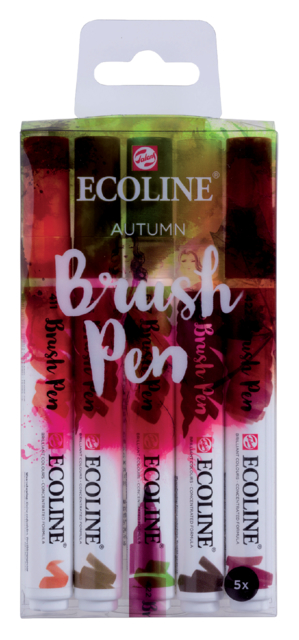 Brushpen Talens Ecoline set á 5 stuks herfst