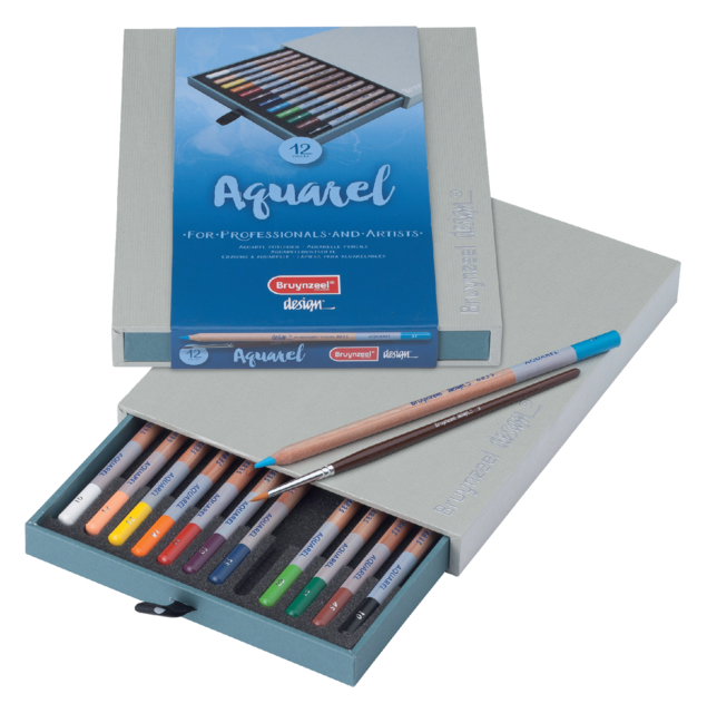 Aquarelpotlood Bruynzeel Design set á 12 stuks assorti