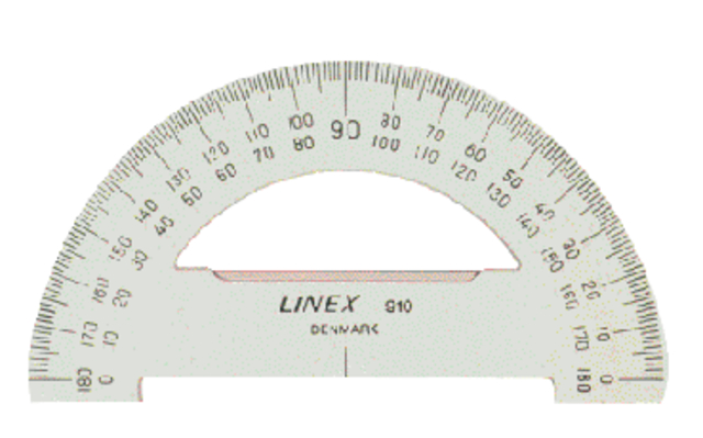 Rapporteur Linex 910 Ø100mm 180° Transparent