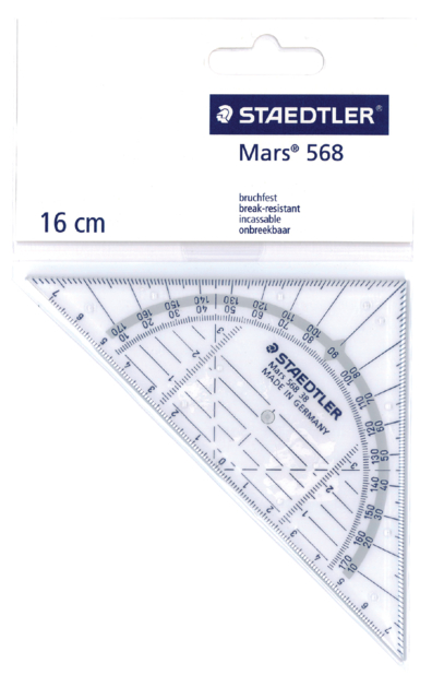 Equerre géométrique Staedtler 568 160mm Transparent